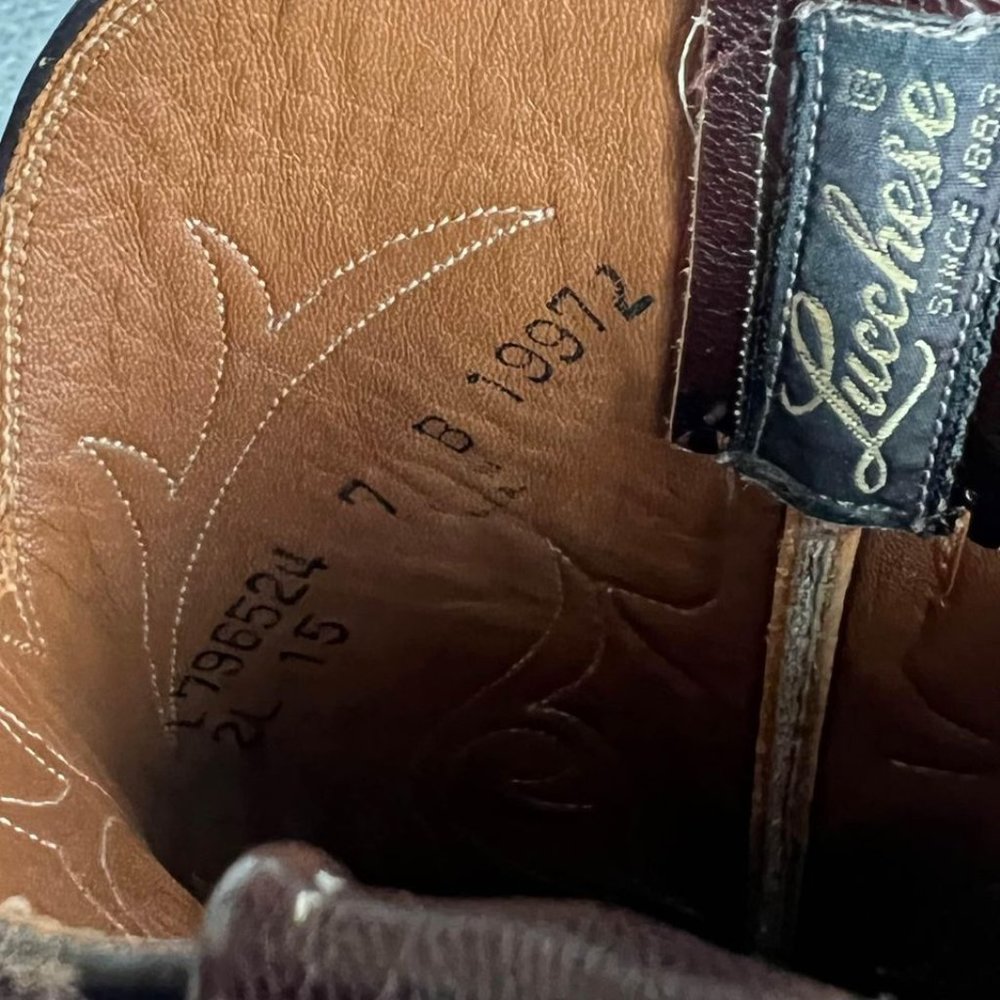Lucchese - Vintage Women’s (Sz 7) Leather Shoes / Western Cowboy Cowgirl Boots - Picture 5 of 8